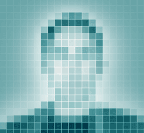 pixelated face