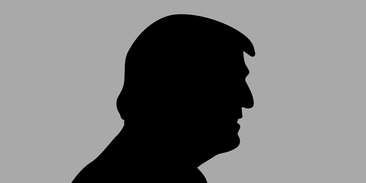 Donald Trump's silhouette