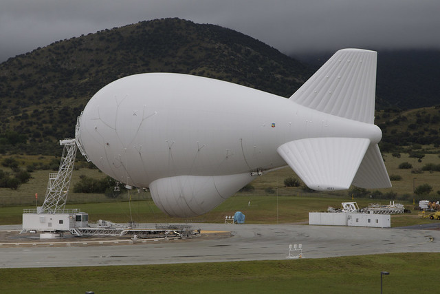 Blimp moored at Fort Huachuca