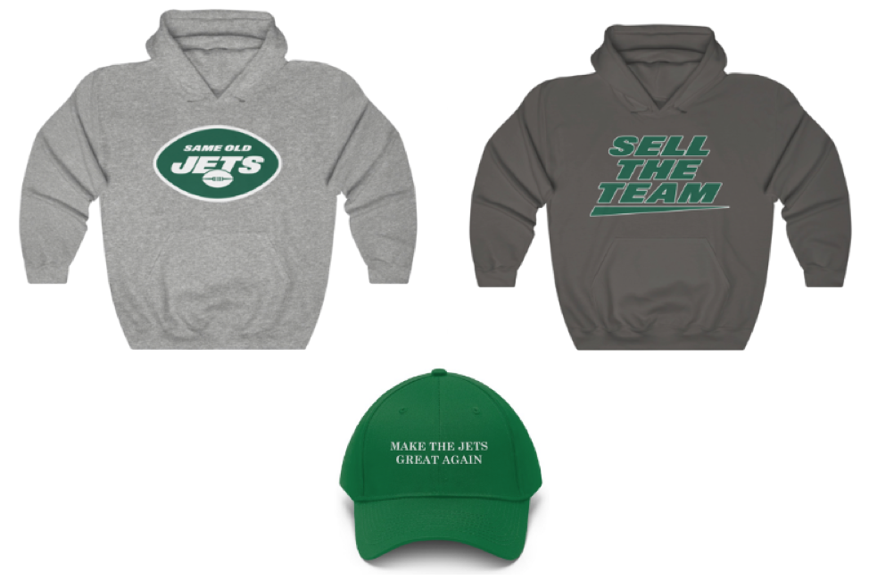  hat with "make the jets great again"