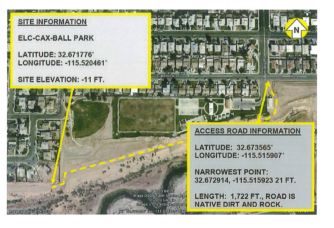 Map of Nosotros park with location of tower